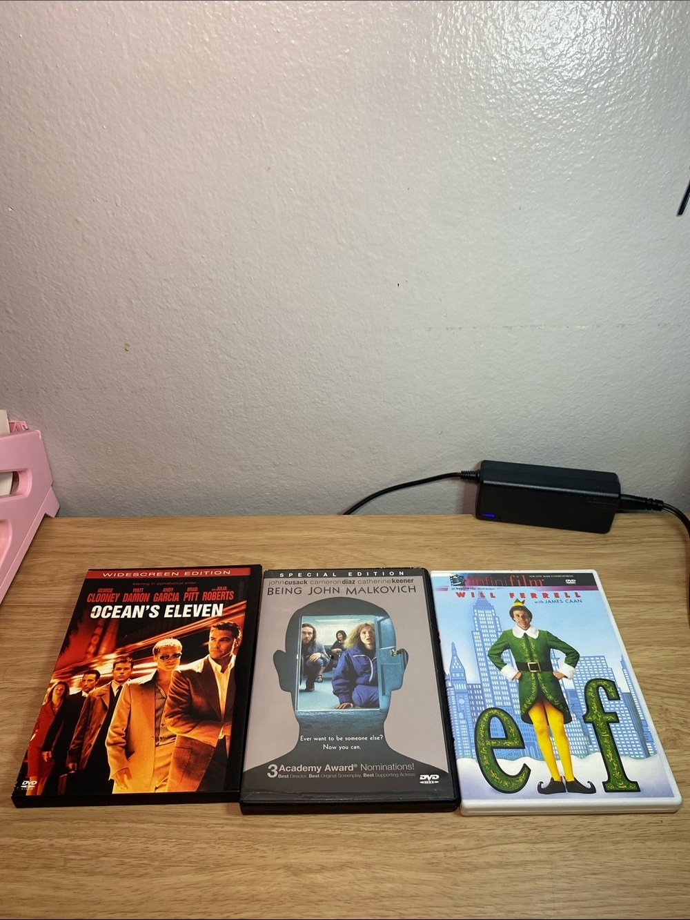 Three Movie DVD Set — Ocean’s Eleven, Being John Malkovich, Elf
